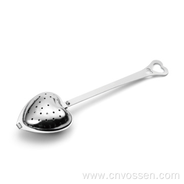 Stainless steel heart shape handle tea infuser